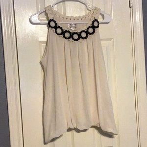 Chiffon blouse with elastic bottom